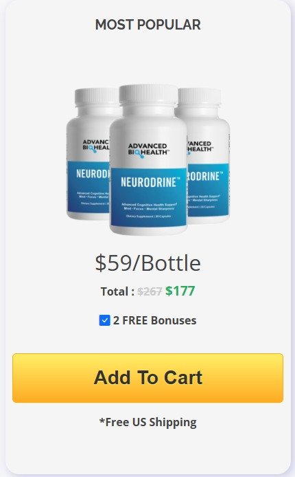 Save with 3 bottles of NeuroDrine brain supplement