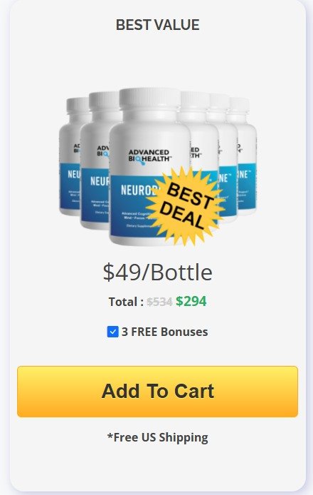 Best value: 6 bottles of NeuroDrine